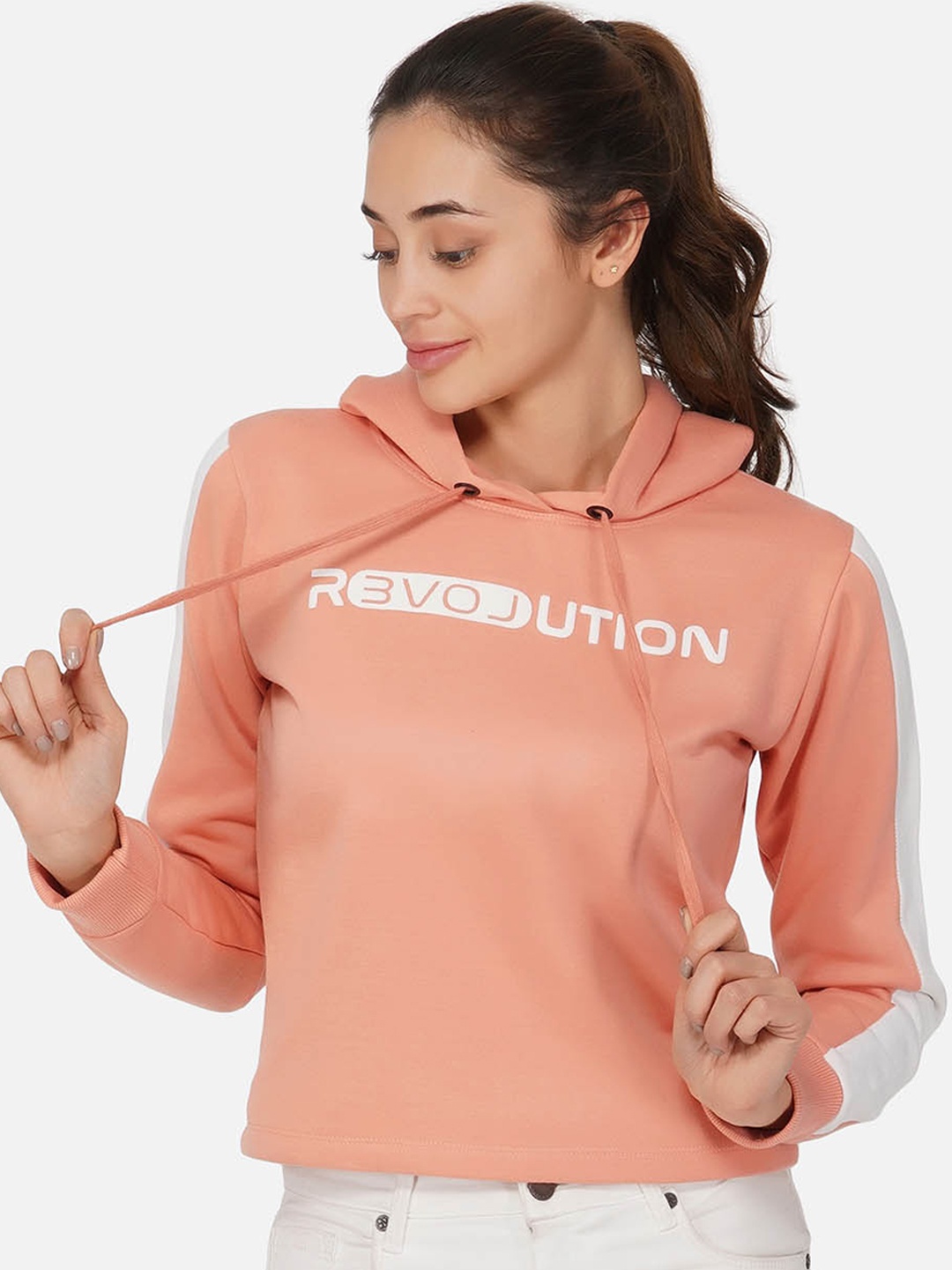 

NEU LOOK FASHION Women Peach-Coloured Sweatshirt
