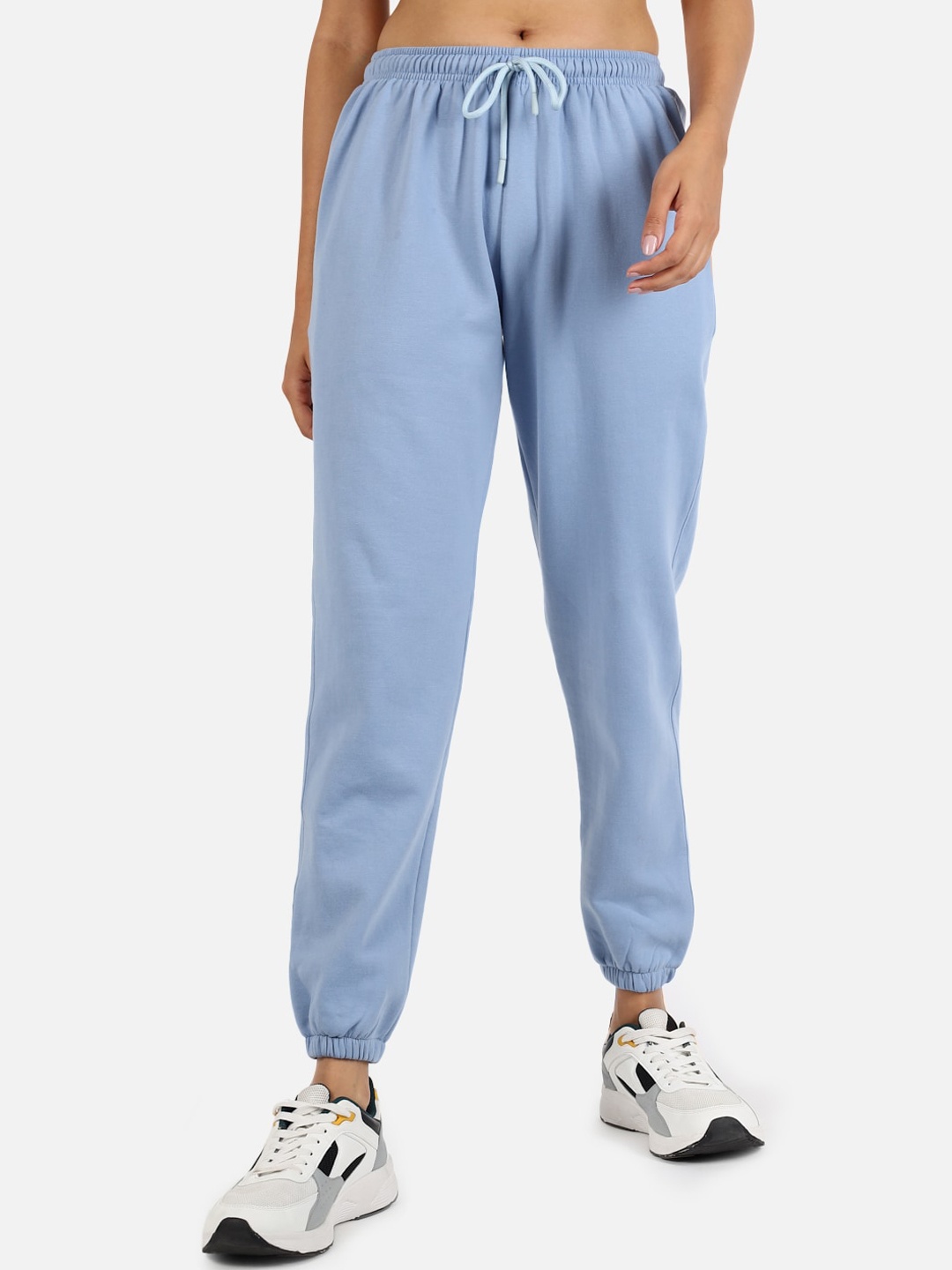 

GRIFFEL Women Blue Solid Joggers