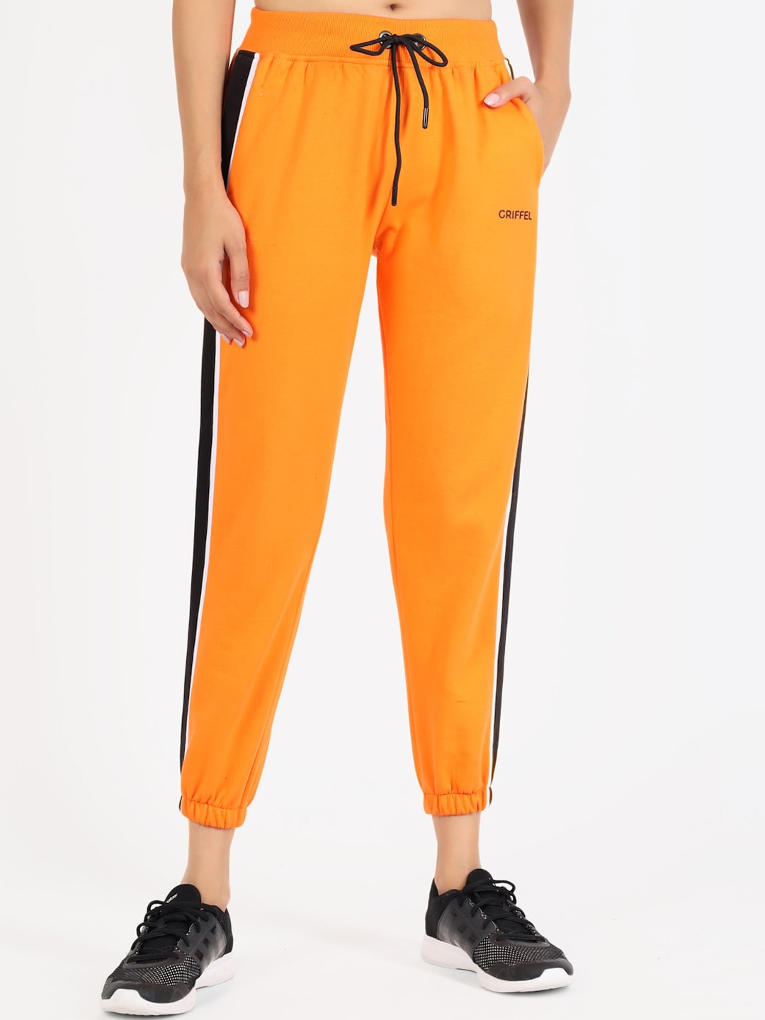 

GRIFFEL Women Orange Solid Joggers