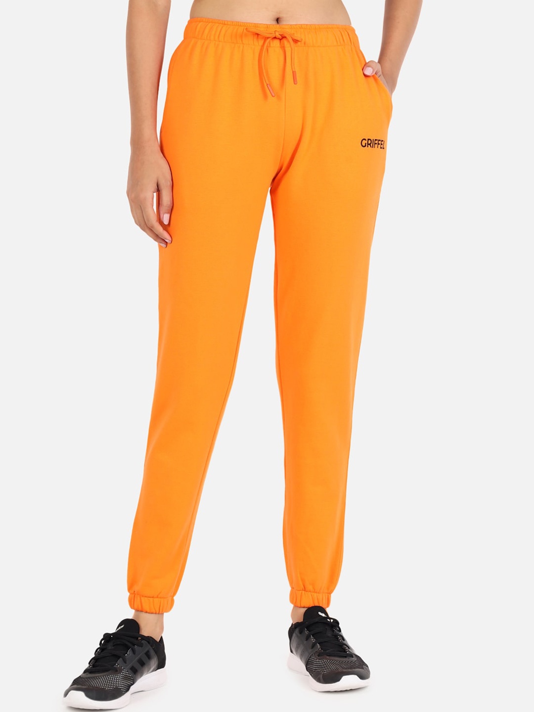

GRIFFEL Women Orange Solid Joggers