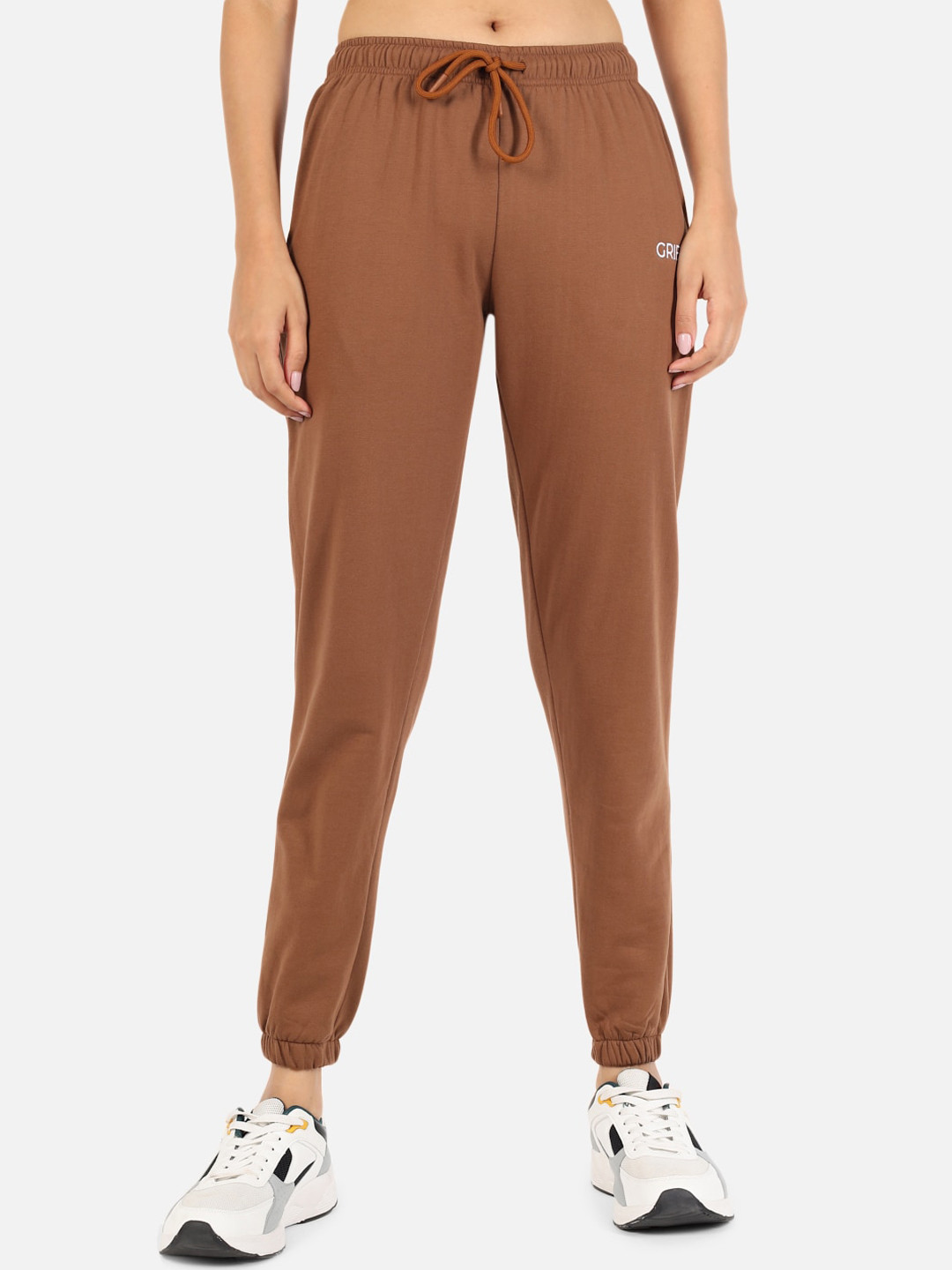

GRIFFEL Women Brown Solid Joggers