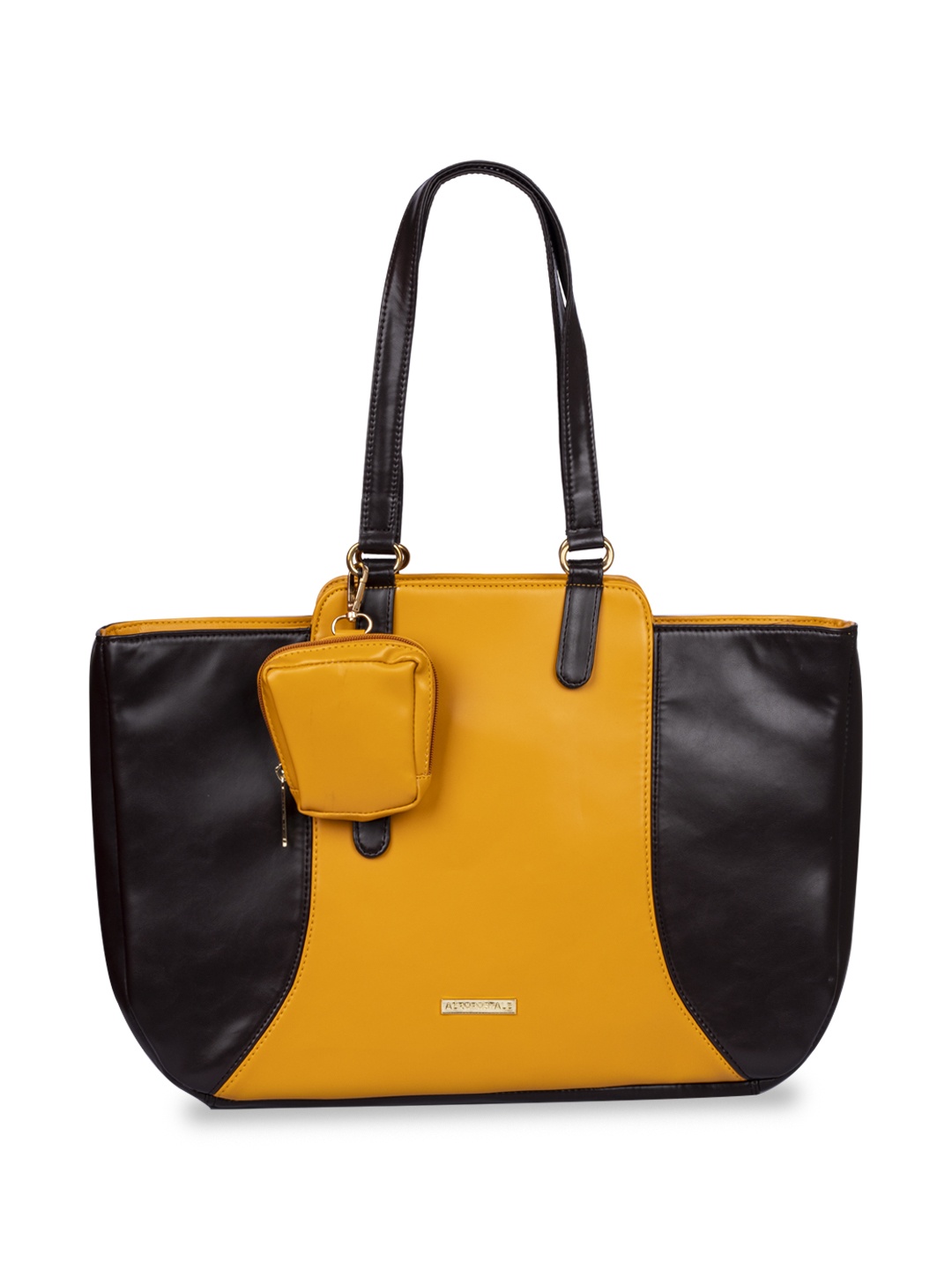 

Aeropostale Yellow & Black Colourblocked Shoulder Bag
