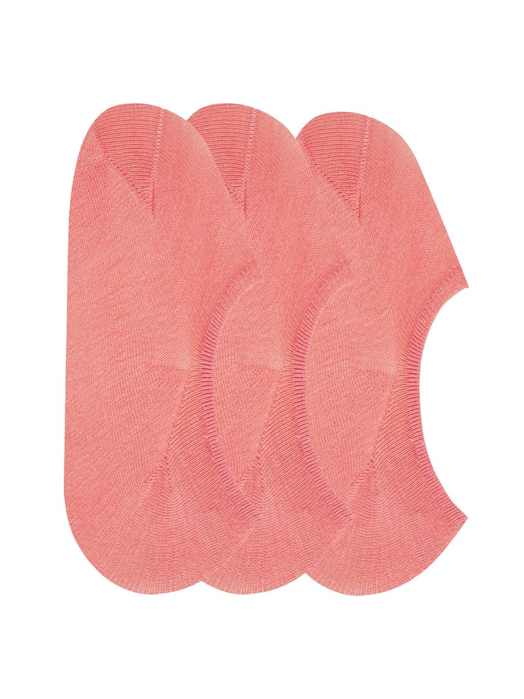 

N2S NEXT2SKIN Women Pink Pack Of 3 Cotton Hidden Loafer Socks Invisible No Show Liners