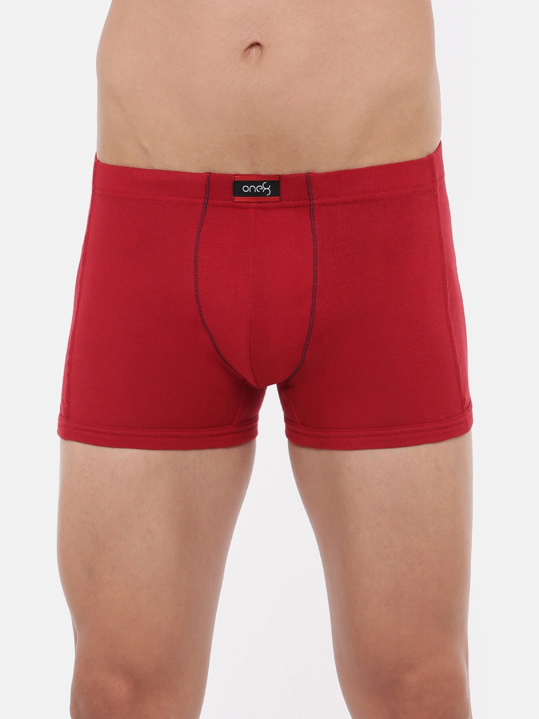

one8 by Virat Kohli Men Red Solid Cotton Trunks 127