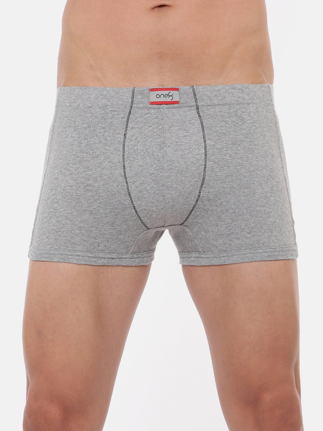 

one8 by Virat Kohli Men Grey Solid Cotton Trunk 127-GREYMEL-S