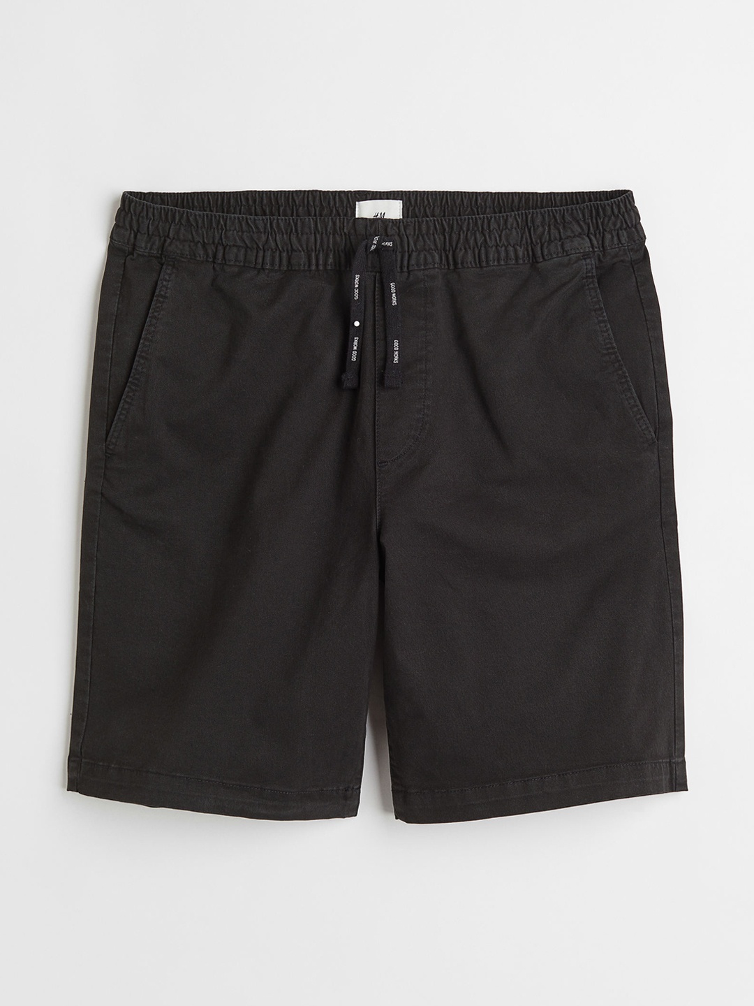 

H&M Men Black Cotton Twill Shorts