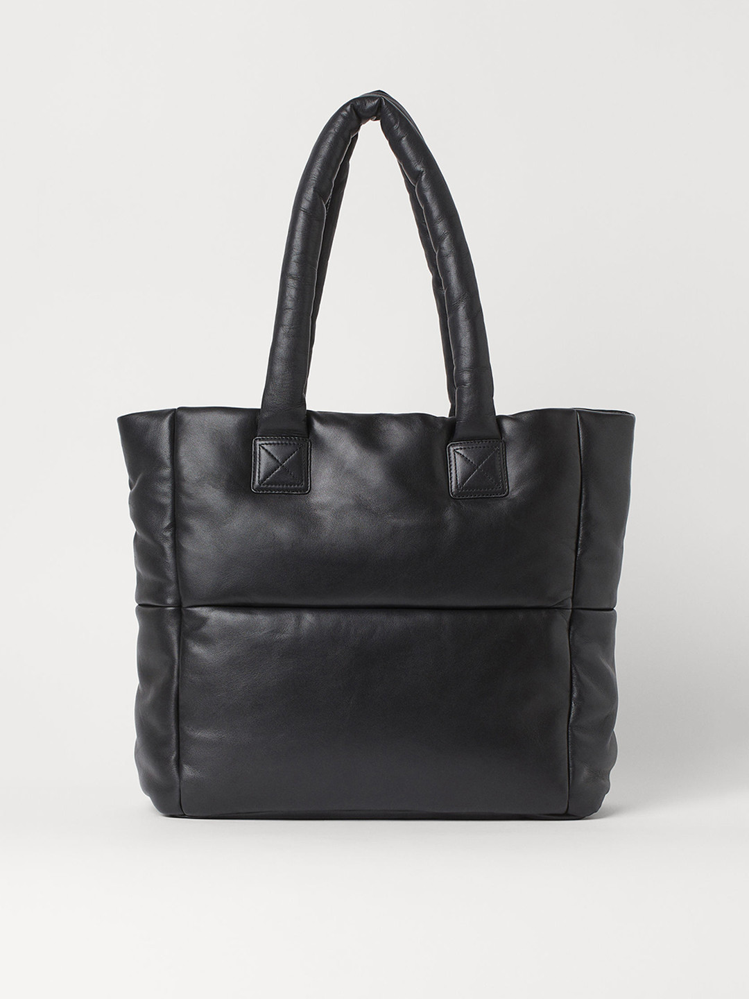 

H&M Women Black Padded Leather Shopper Bag