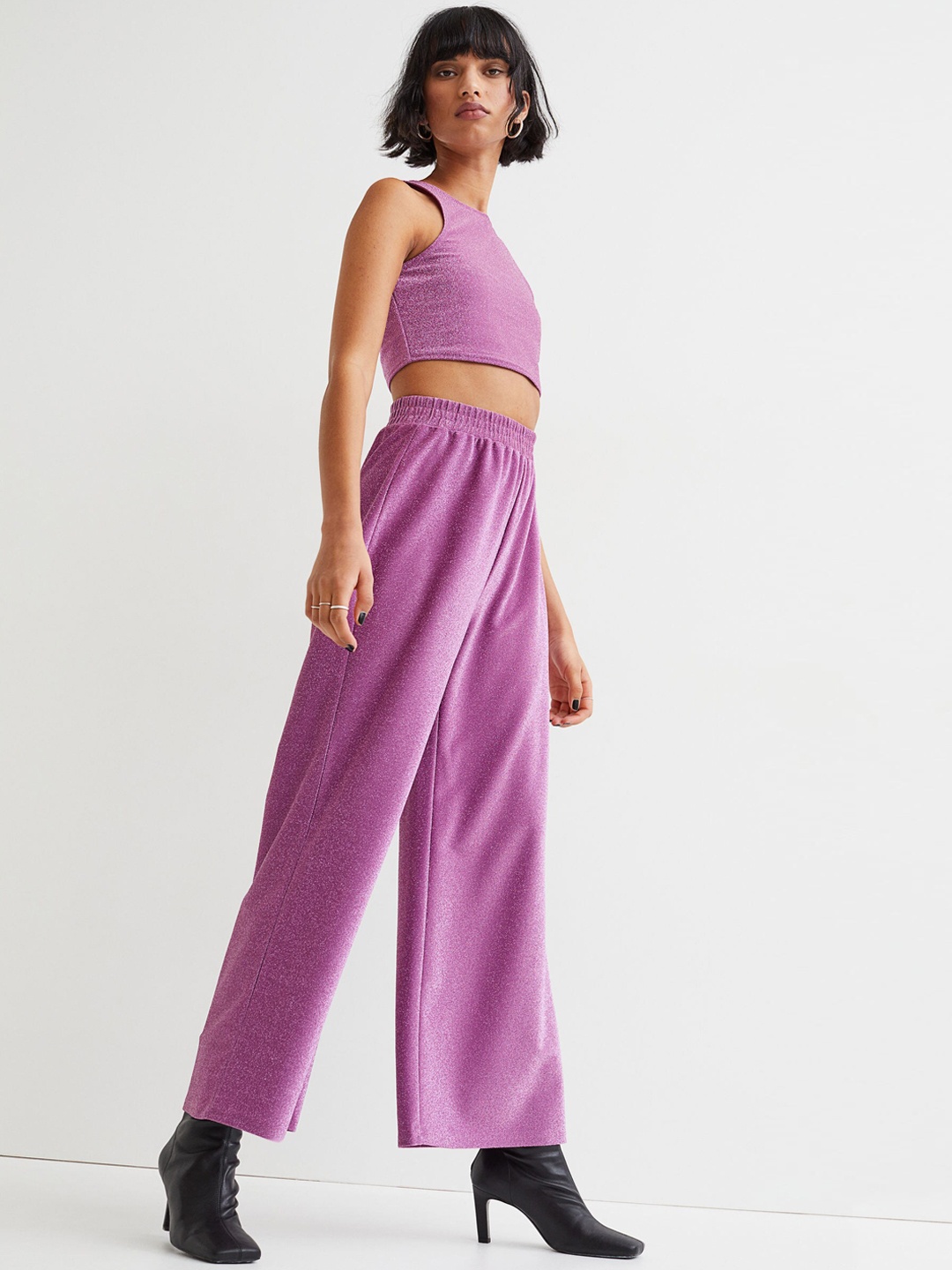 

H&M Women Pink Wide trousers