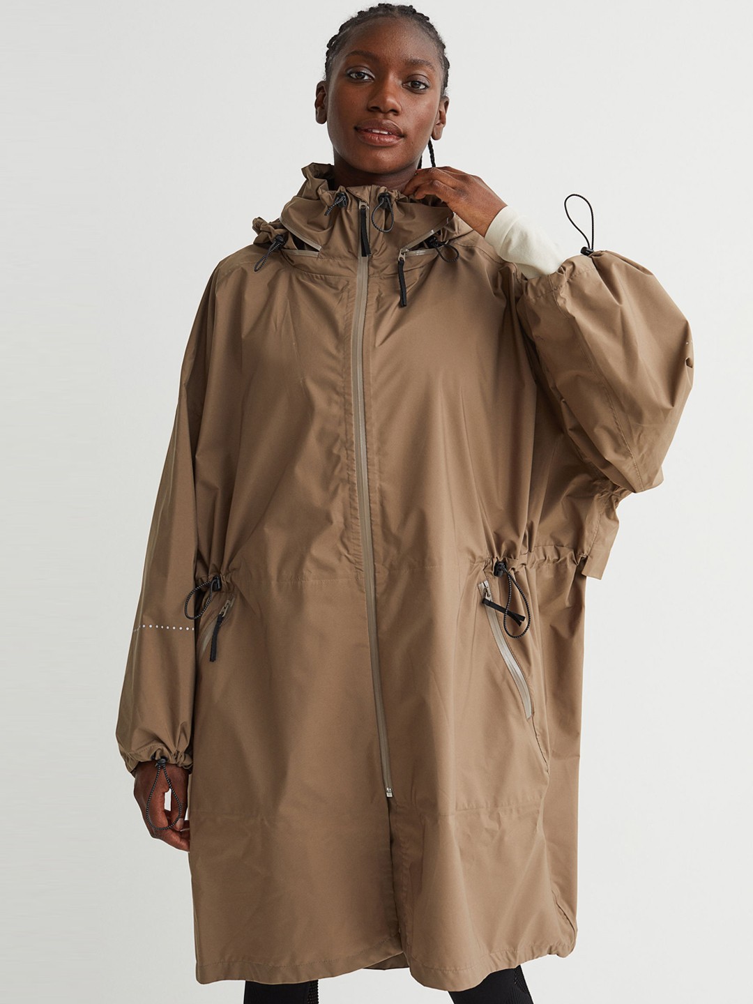 

H&M Women Beige Packable Commuter Jacket
