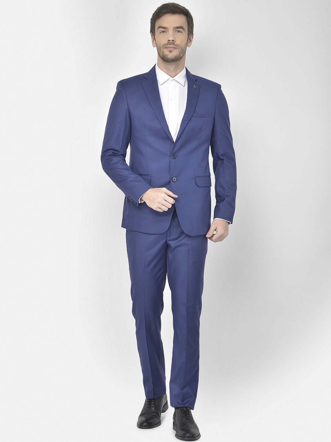 

Canary London Men Blue Solid Slim-Fit 2 Piece Formal Suit