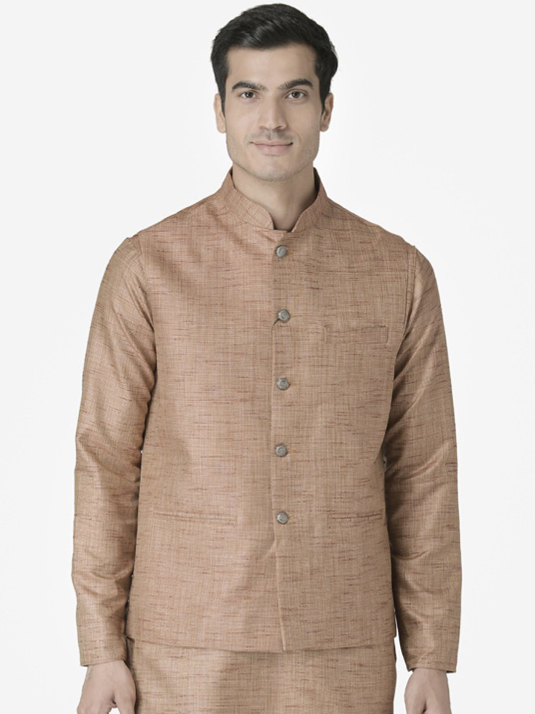 

TABARD Men Brown Solid Nehru Jacket
