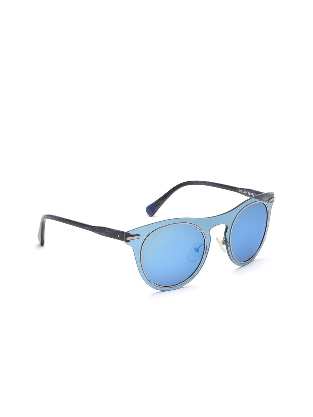 

Image Unisex Blue Lens & Blue Round Sunglasses