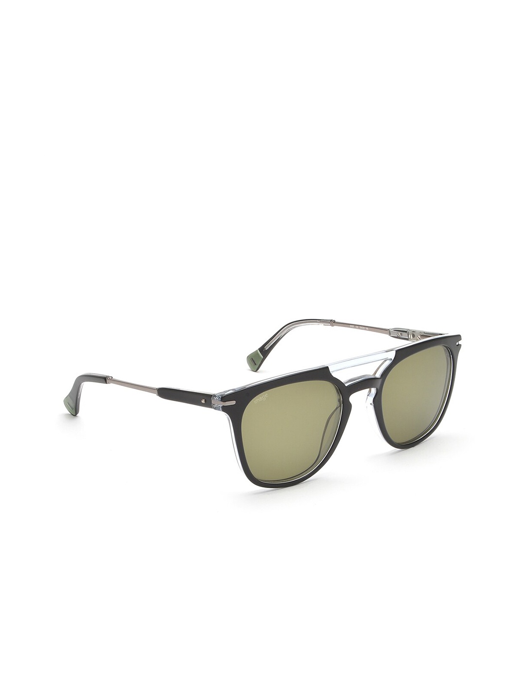 

Image Men Green Lens & Black Square Sunglasses IMS707C2SG-Black