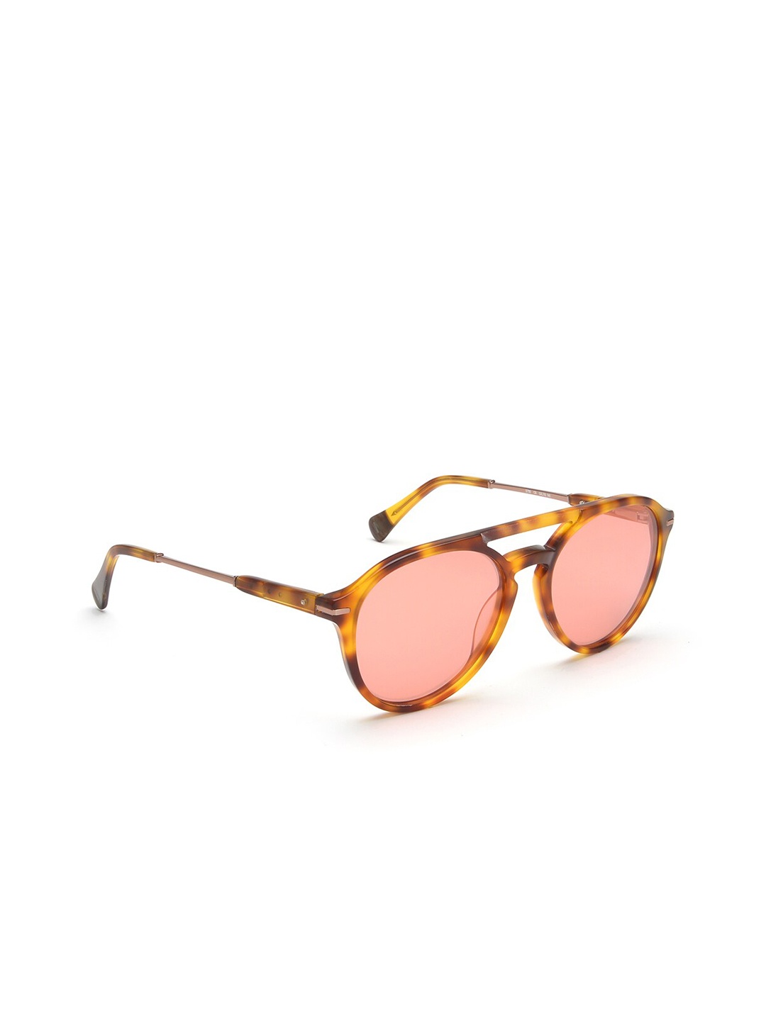 

Image Men Pink Lens & Brown Aviator Sunglasses IMS721C4SG