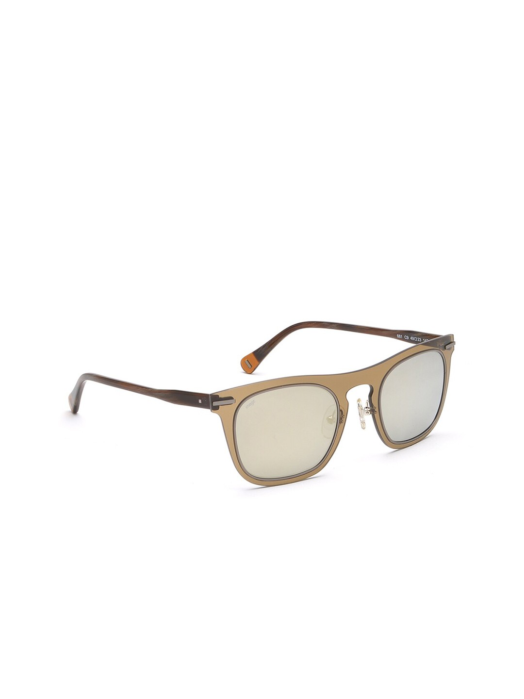 

Image Men Gold-Toned & Green Square Sunglasses IMS681C9SG
