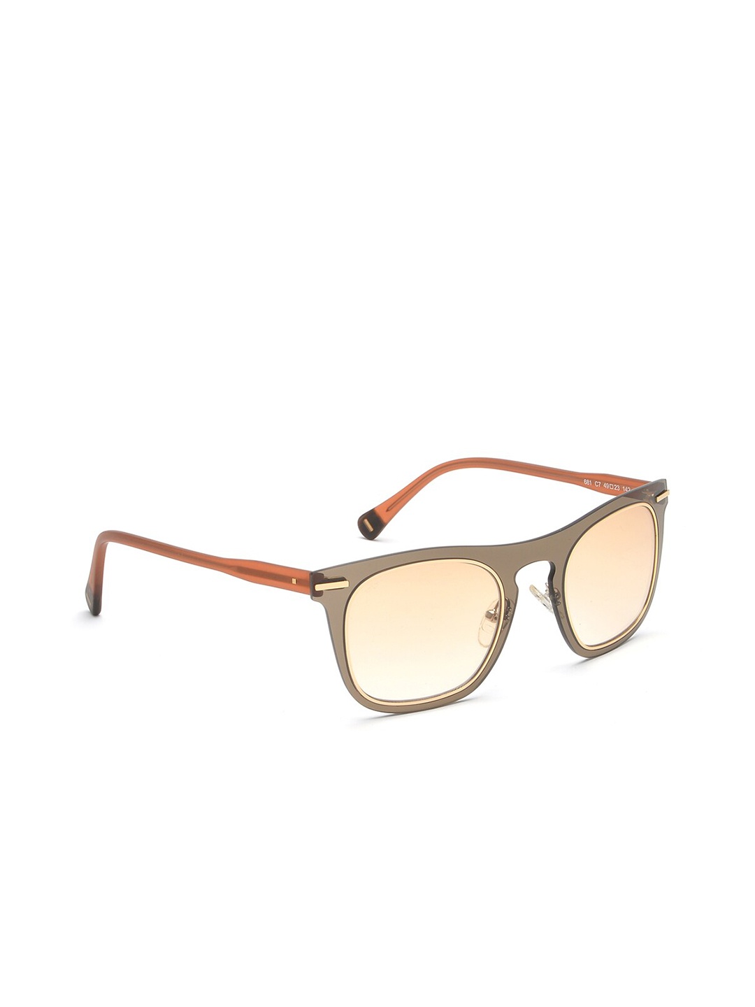 

Image Men Yellow Lens & Gold-Toned Square Sunglasses, Orange