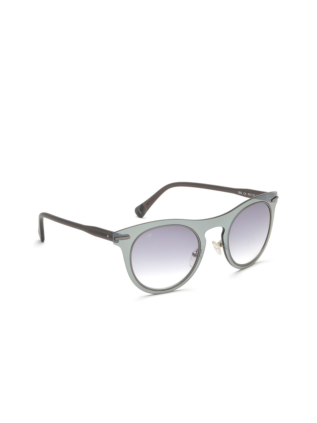 

Image Unisex Blue Lens & Green Round Sunglasses IMS682C4SG, Grey