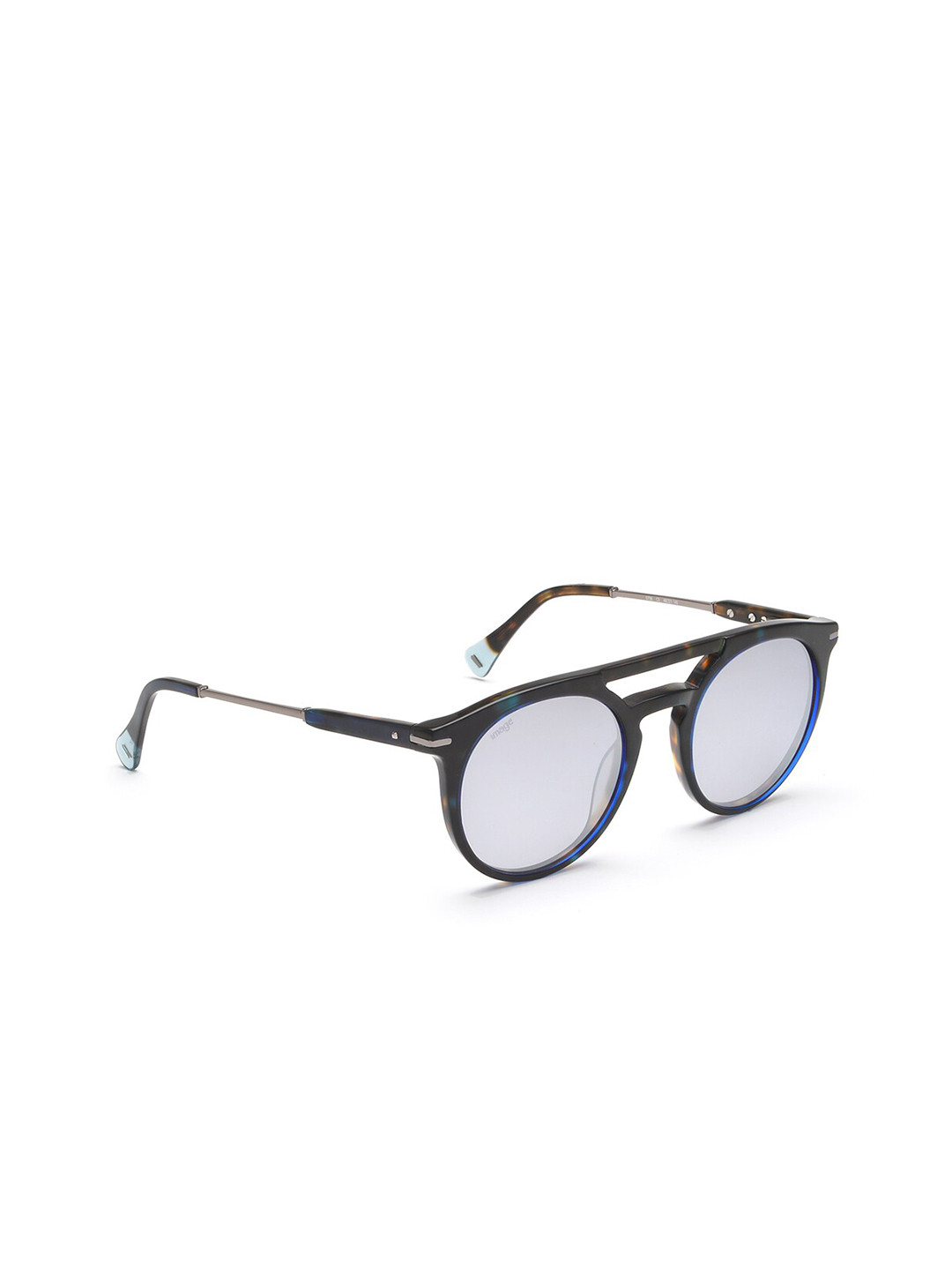 

Image Men Clear Lens & Black Round Sunglasses IMS706C5SG, Transparent
