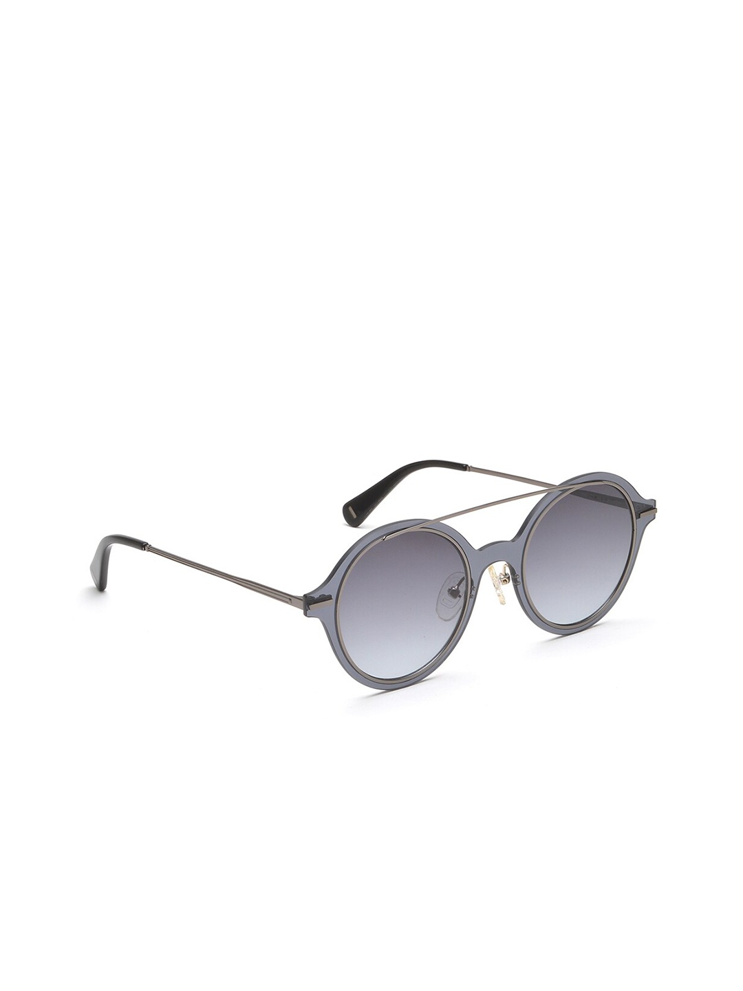 

Image Women Black Lens & Gunmetal-Toned Round Sunglasses IMS686C1SG, Metallic
