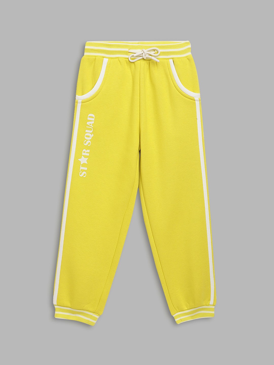 

Blue Giraffe Girls Lime Green & White Joggers