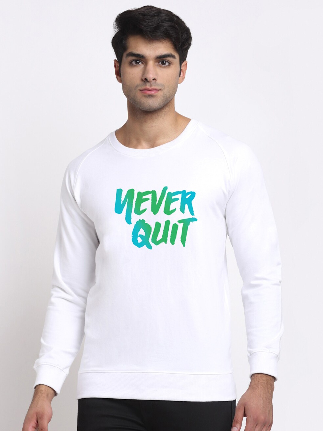 

Friskers Men White Printed Sweatshirt