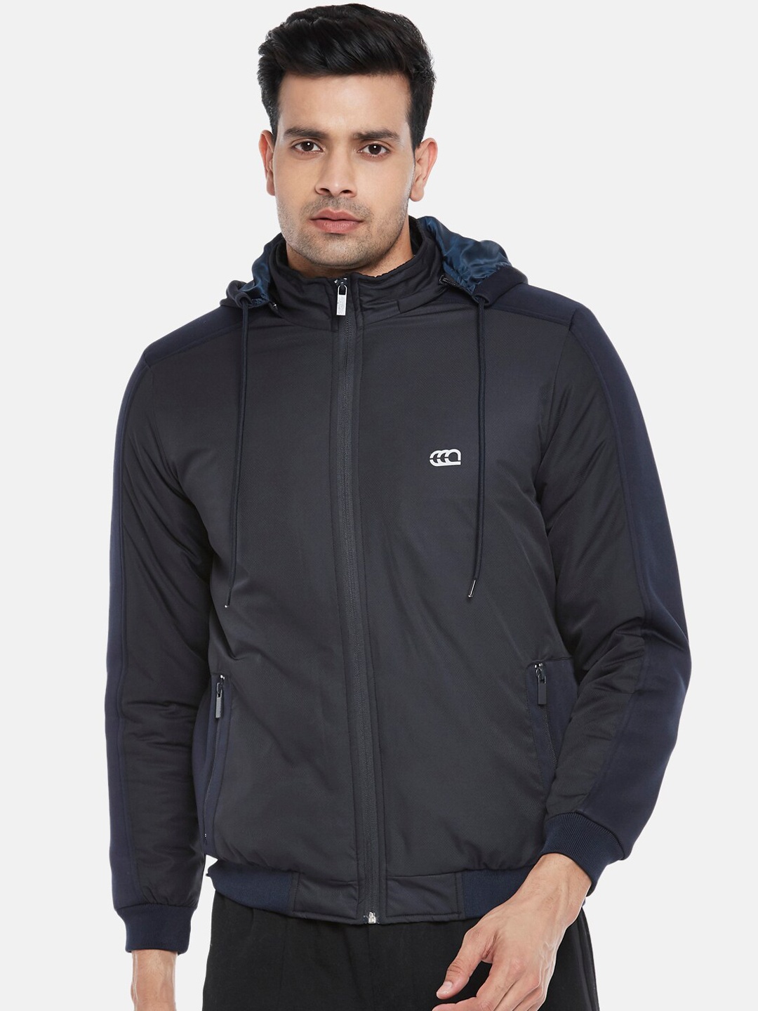 

Ajile by Pantaloons Men Navy Blue Colourblocked Tailored Jacket
