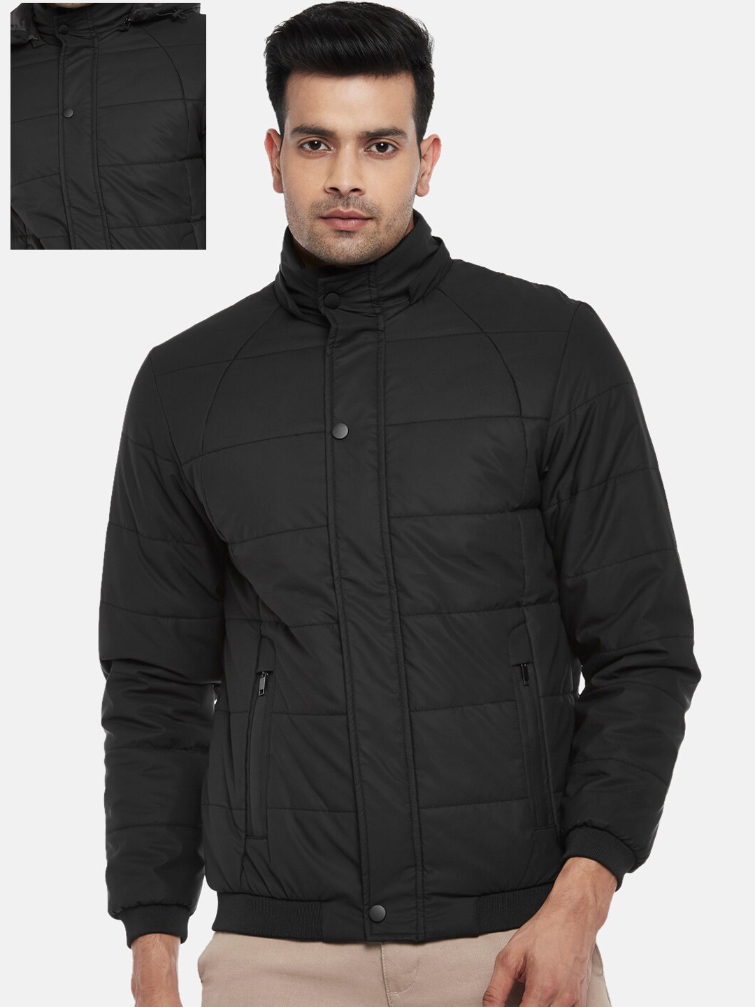 

BYFORD by Pantaloons Men Black Padded Jacket