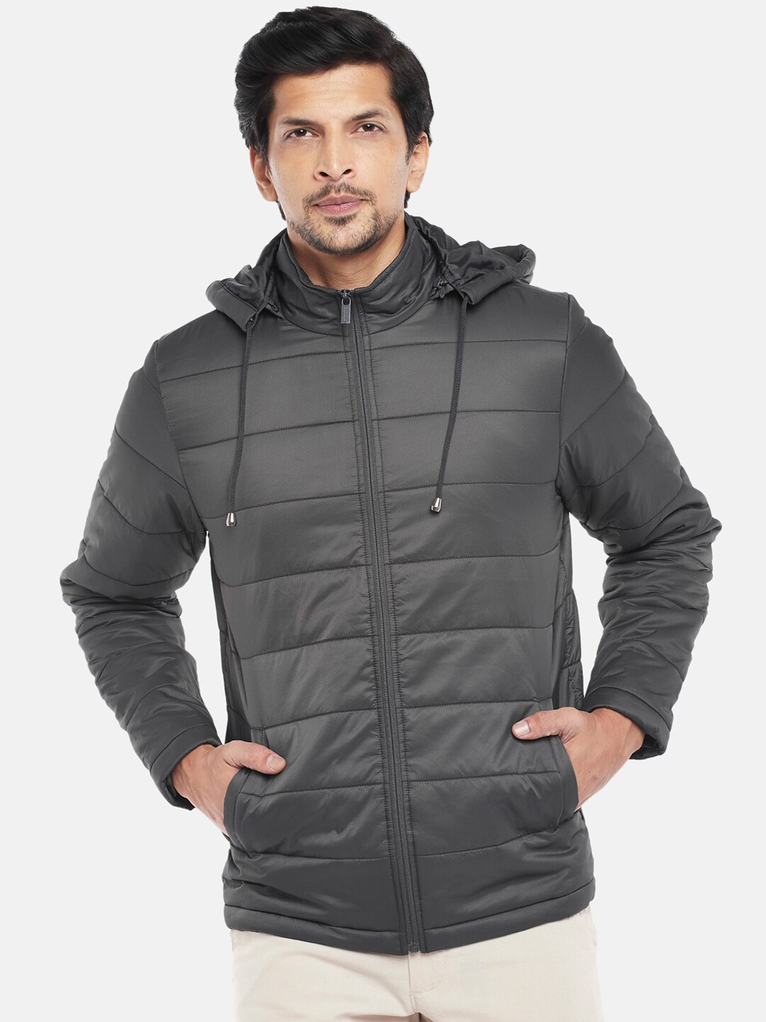 

BYFORD by Pantaloons Men Black Puffer Jacket