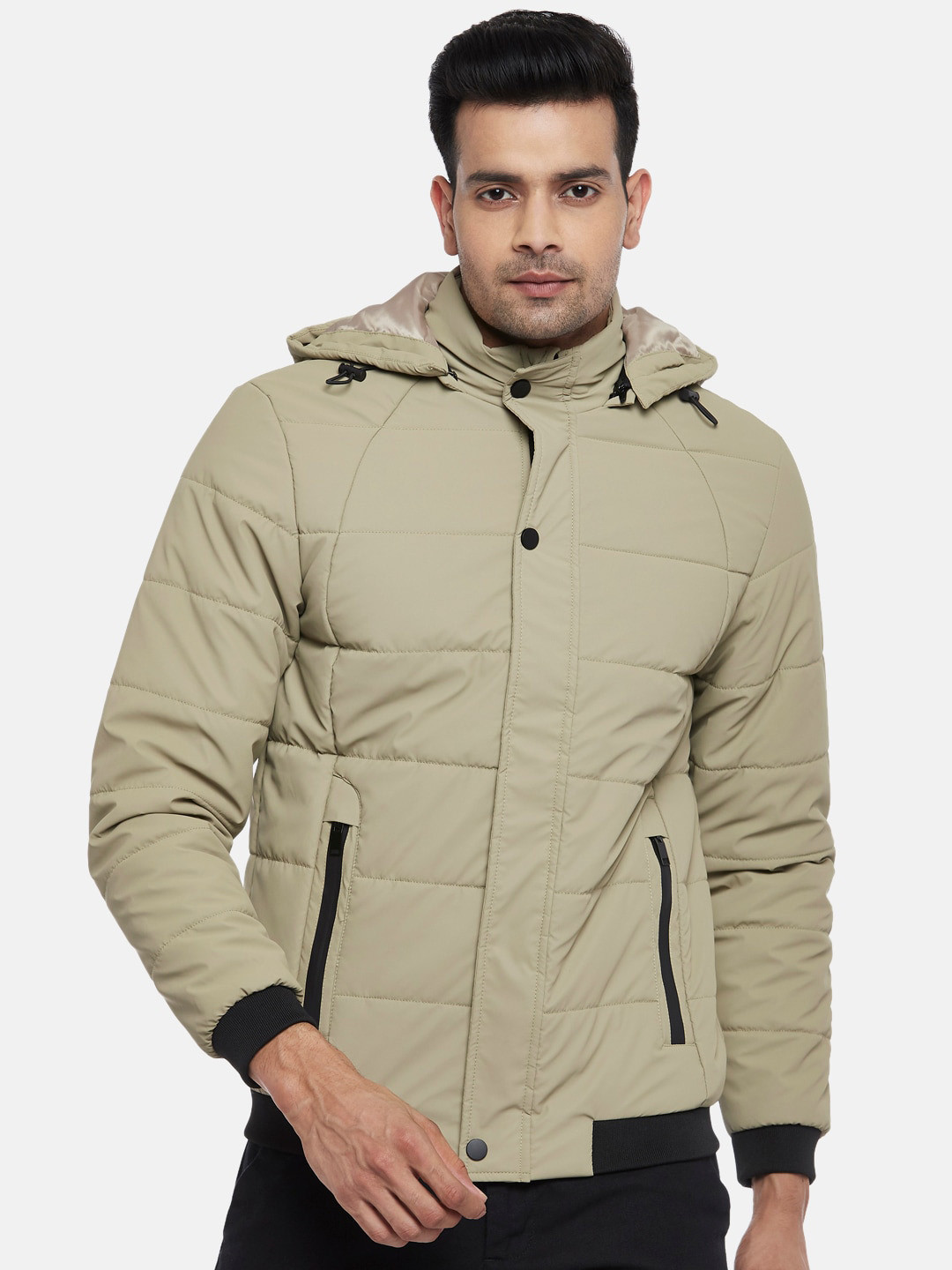 

BYFORD by Pantaloons Men Beige Puffer Jacket