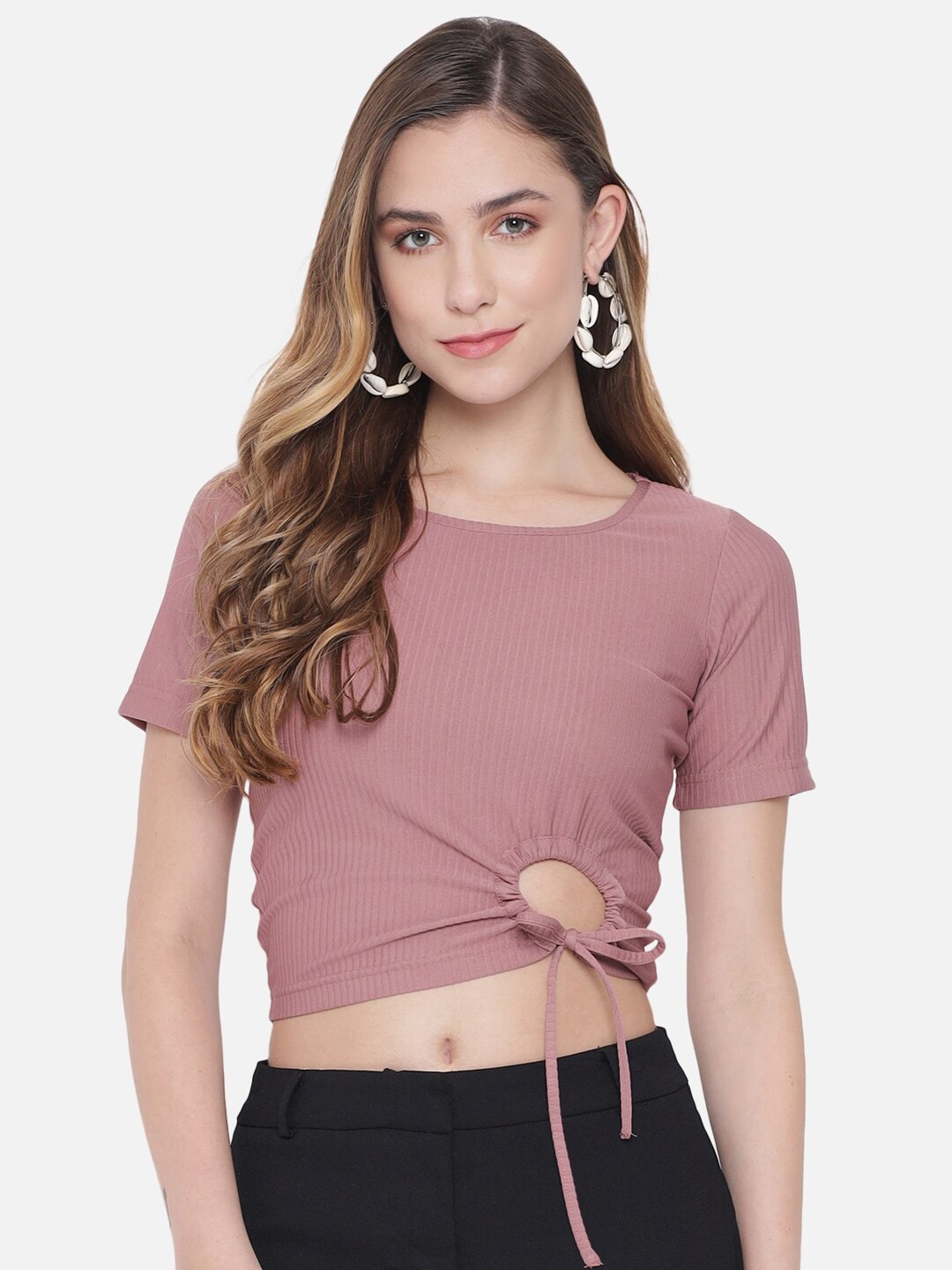 

Orchid Blues Pink Crop Top