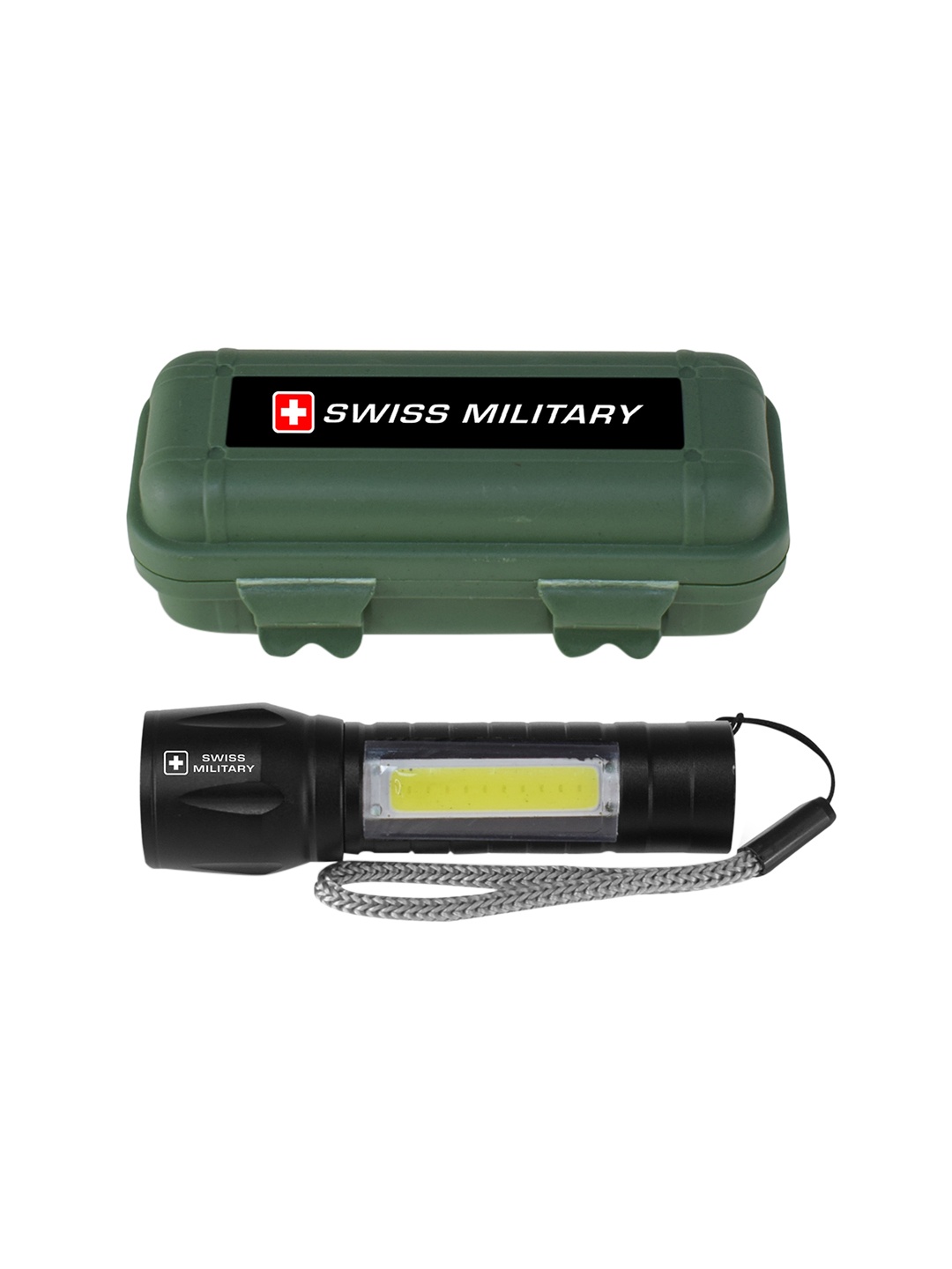 

SWISS MILITARY Black Chargeable Multi-Function Led Torch