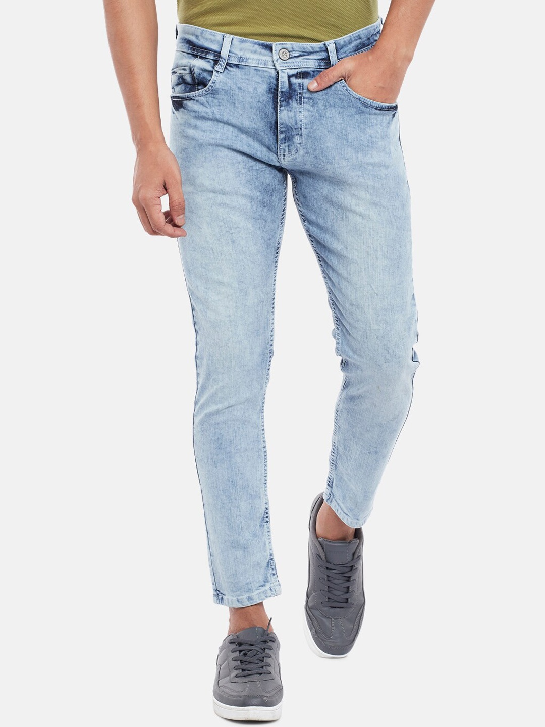 

BYFORD by Pantaloons Men Blue Slim Fit Heavy Fade Jeans