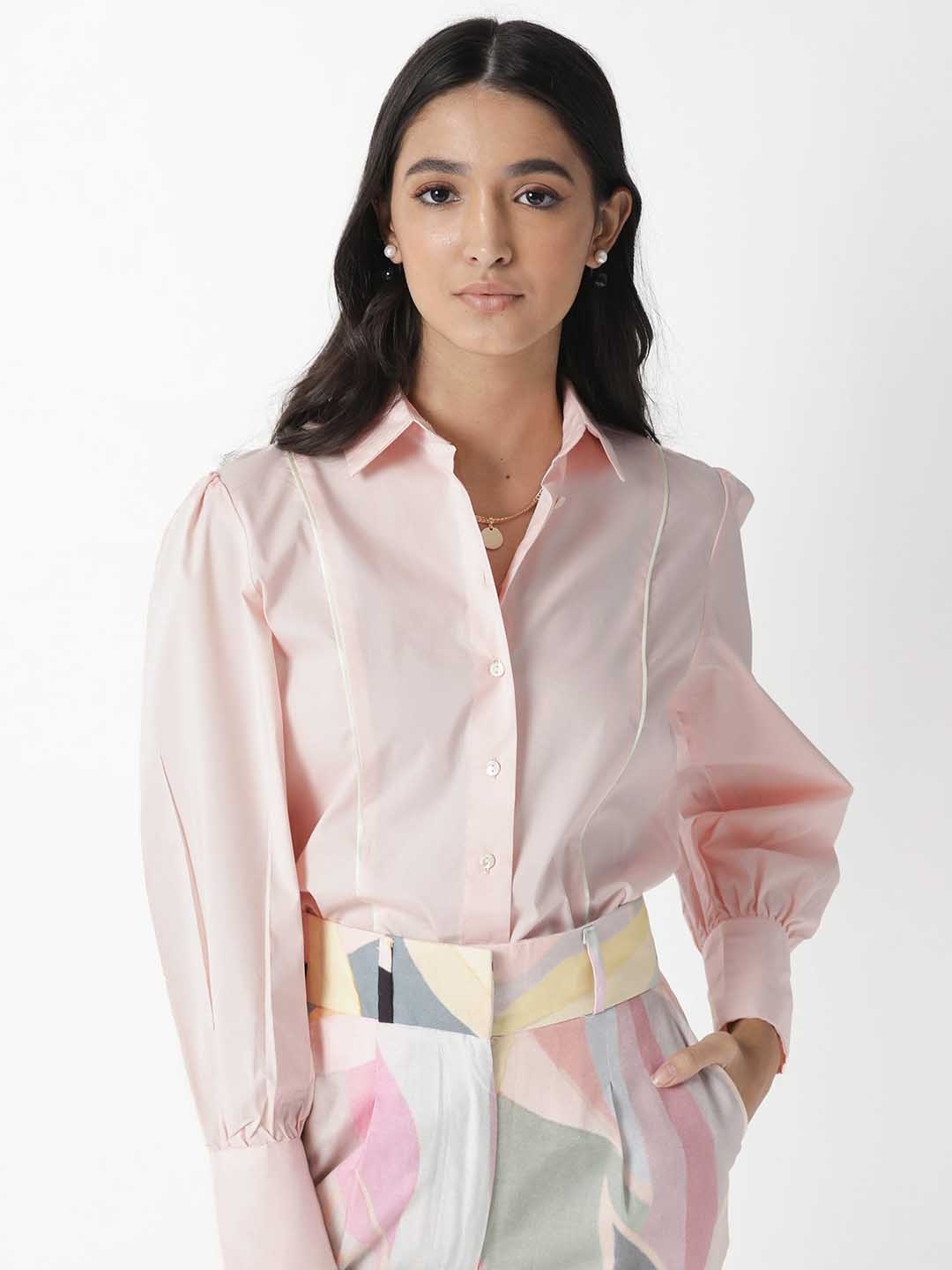 

RAREISM Women Pink Shirt Style Top