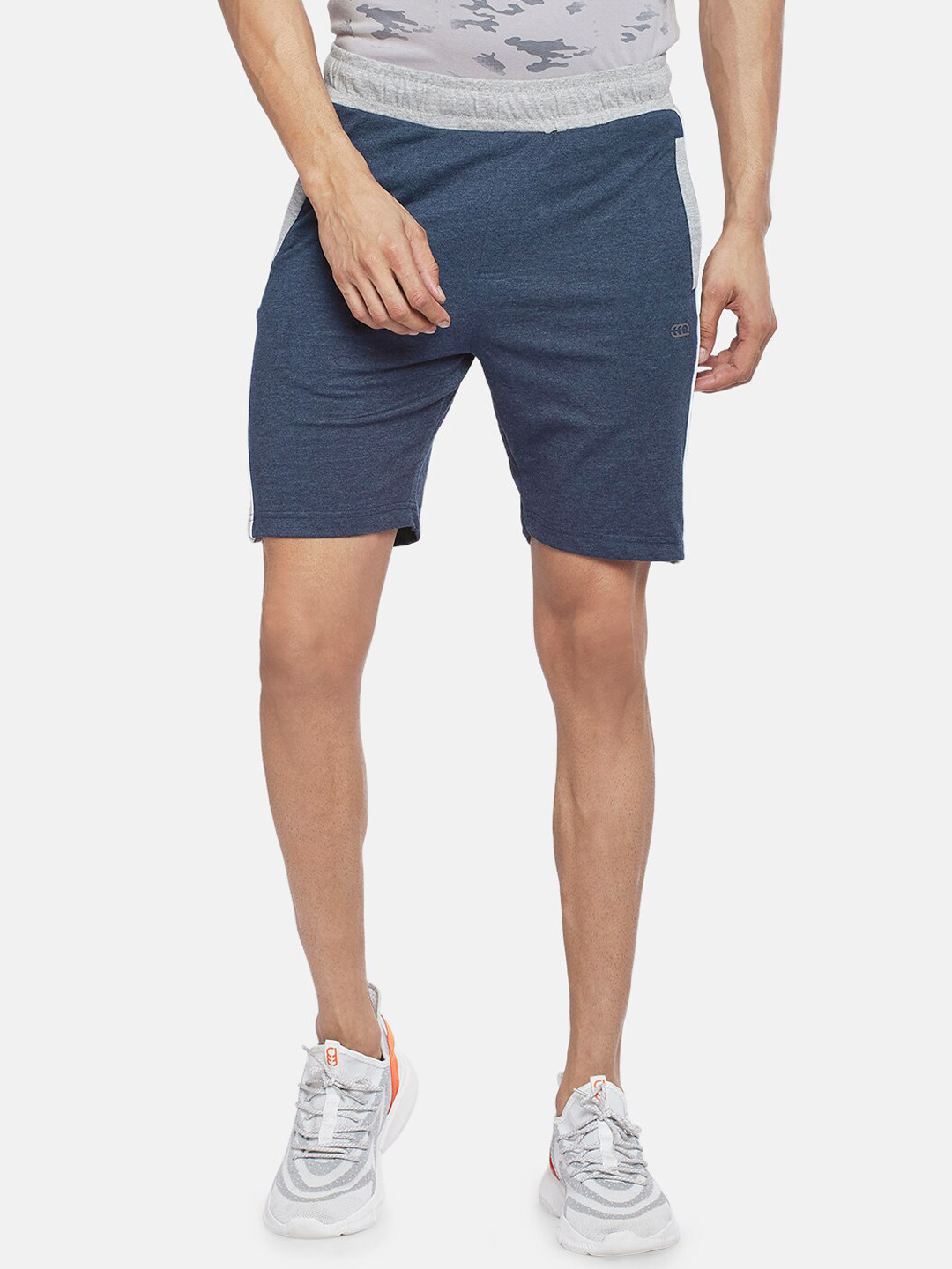 

Ajile by Pantaloons Men Navy Blue Slim Fit Pure Cotton Shorts