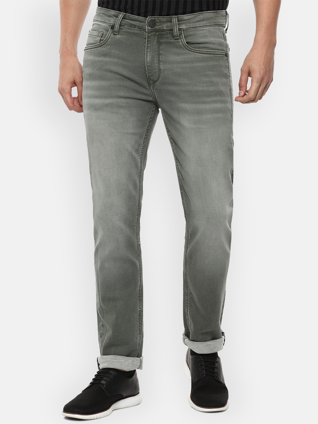 

Louis Philippe Jeans Men Grey Slim Fit Fade Jeans