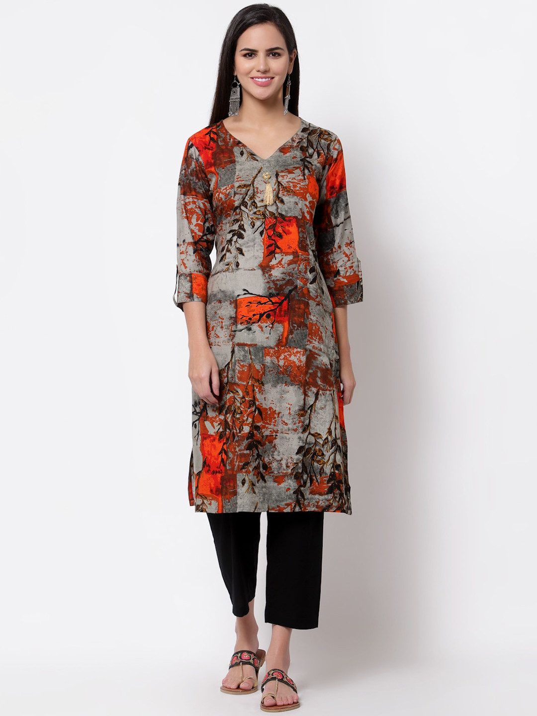 

Myshka Women Multicoloured Printed Kurta, Multi