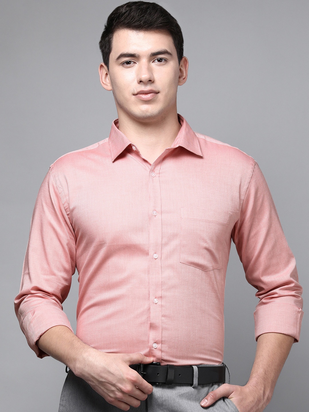 

Park Avenue Men Orange Slim Fit Formal Shirt