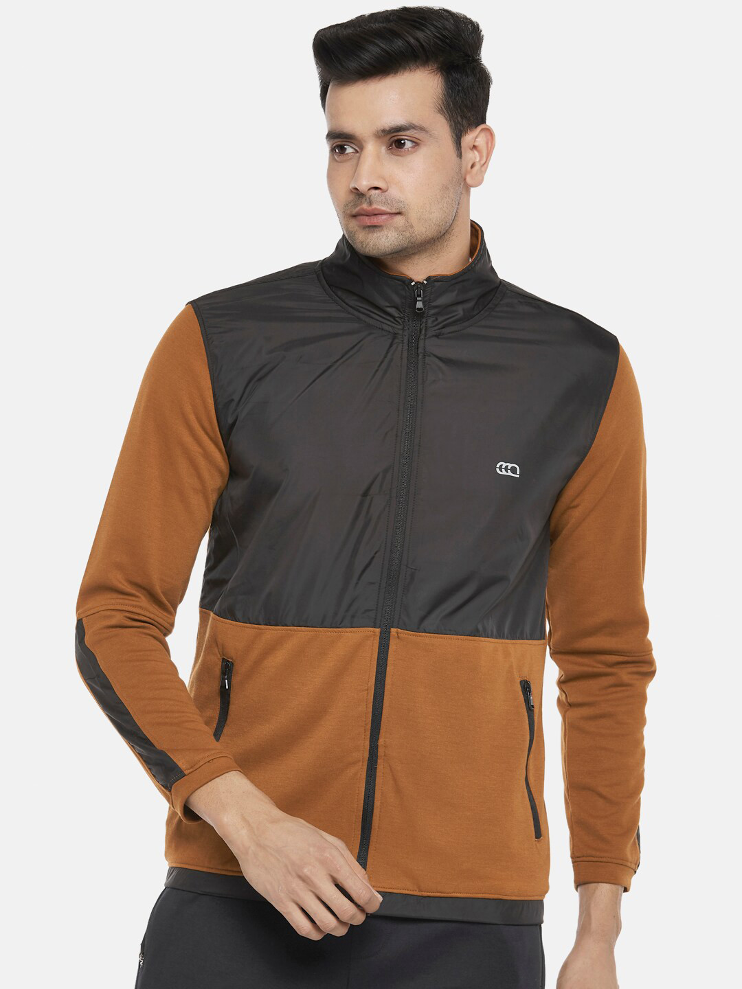 

Ajile by Pantaloons Men Tan Colourblocked Sweatshirt