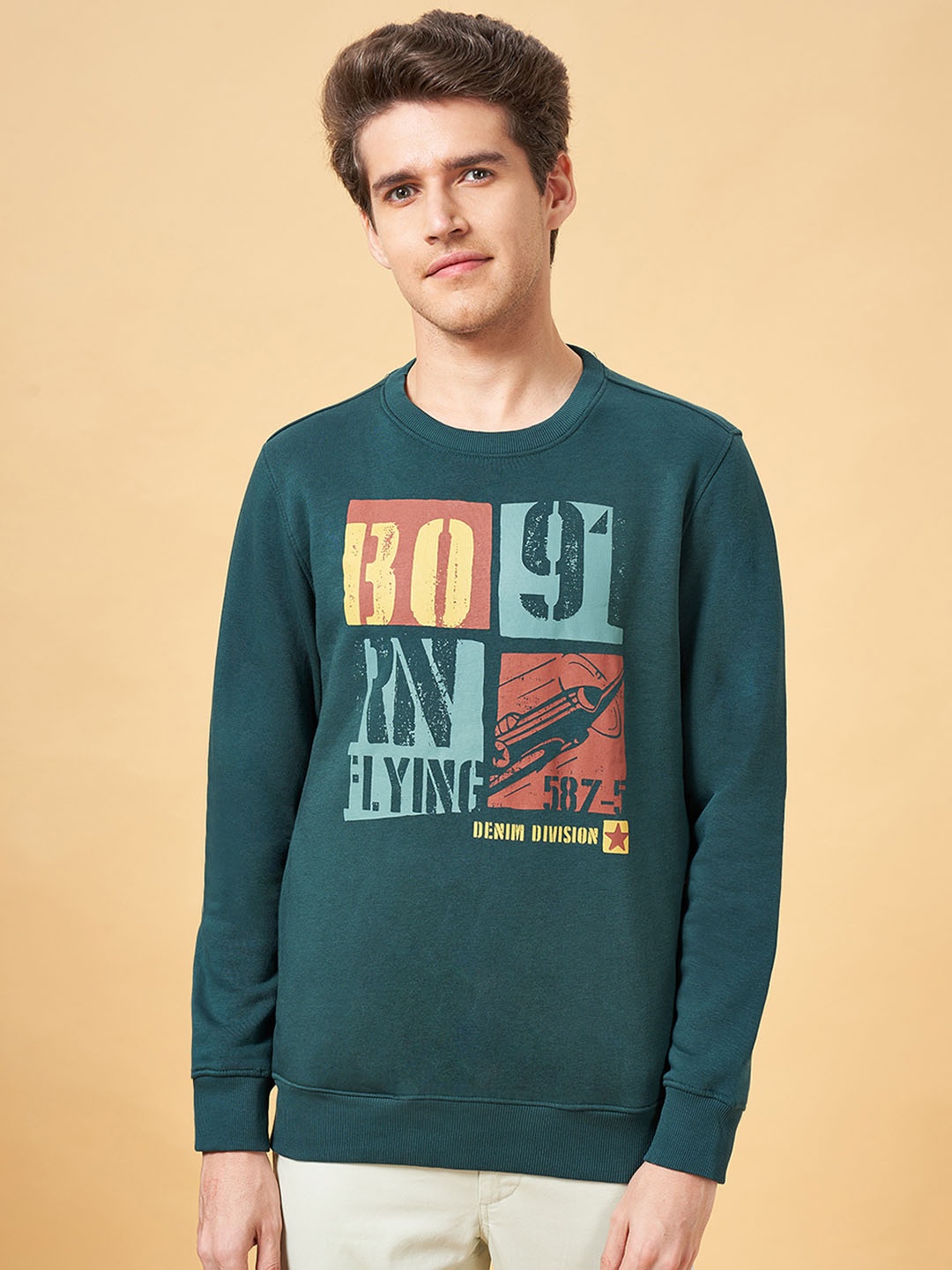 

BYFORD by Pantaloons Men Navy Blue Front-Open Sweatshirt