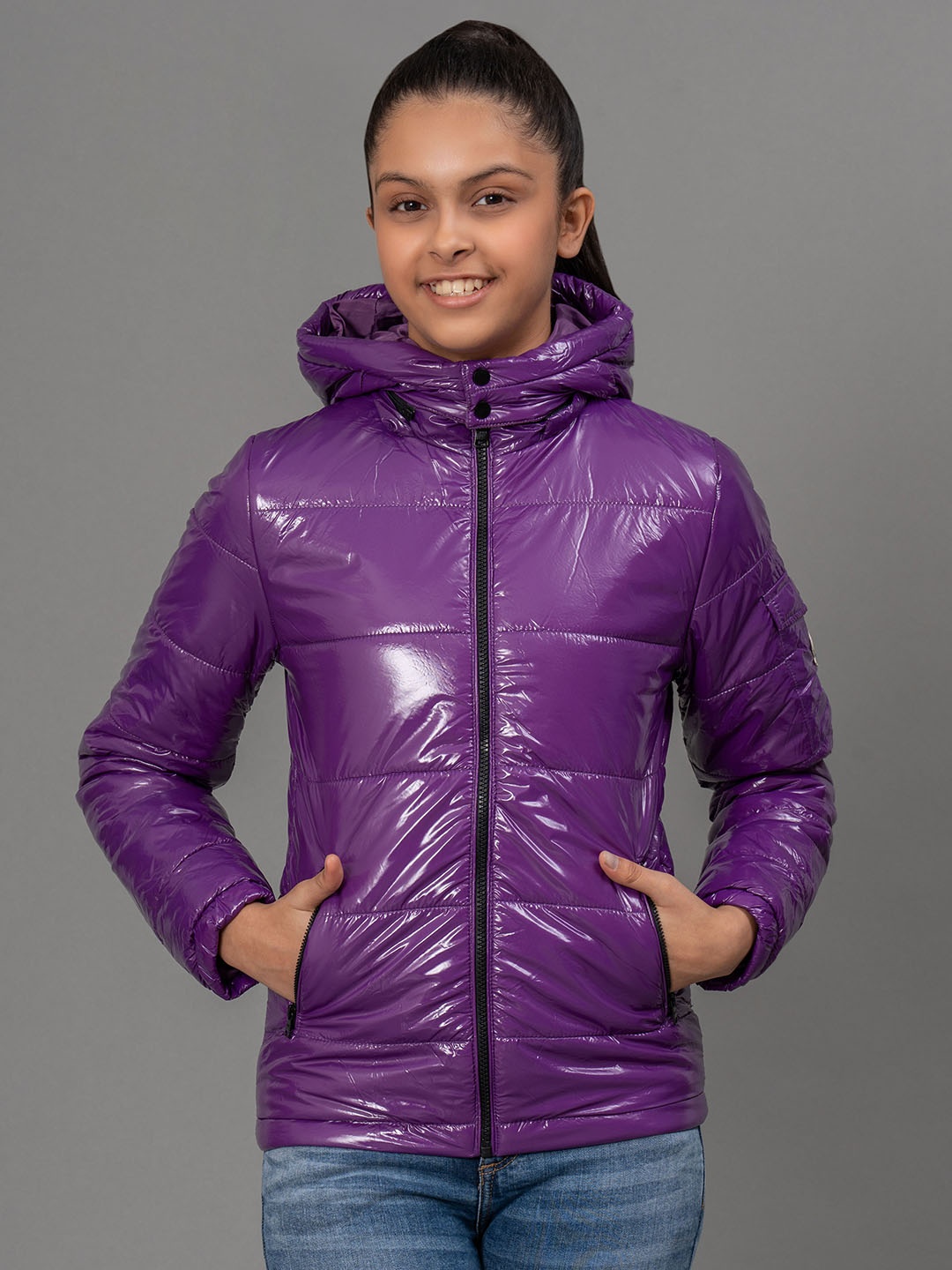 

Mode by Red Tape Girls Purple Solid Padded Jacket