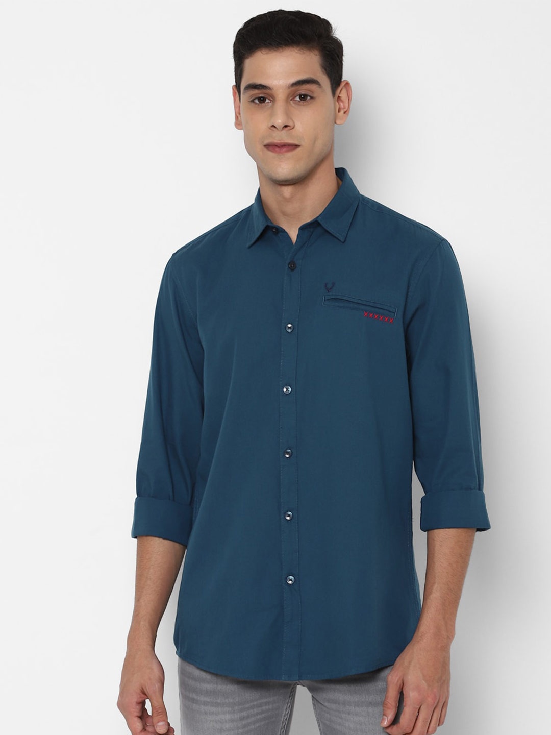 

Allen Solly Sport Men Blue Cotton Casual Shirt