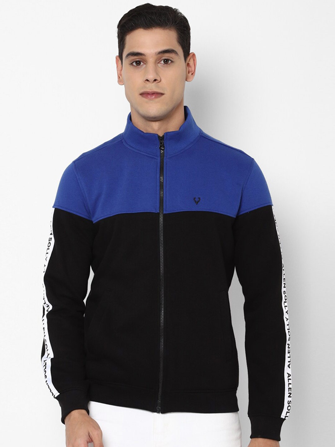 

Allen Solly Men Black Colourblocked Sweatshirt