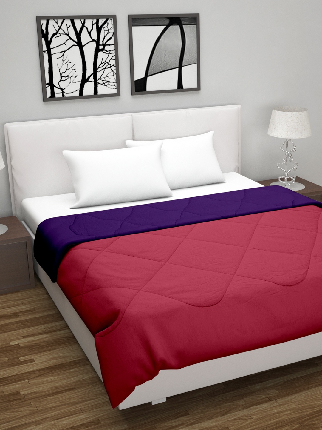 

Divine Casa Pink & Purple Mild Winter 150 GSM Double Bed Comforter