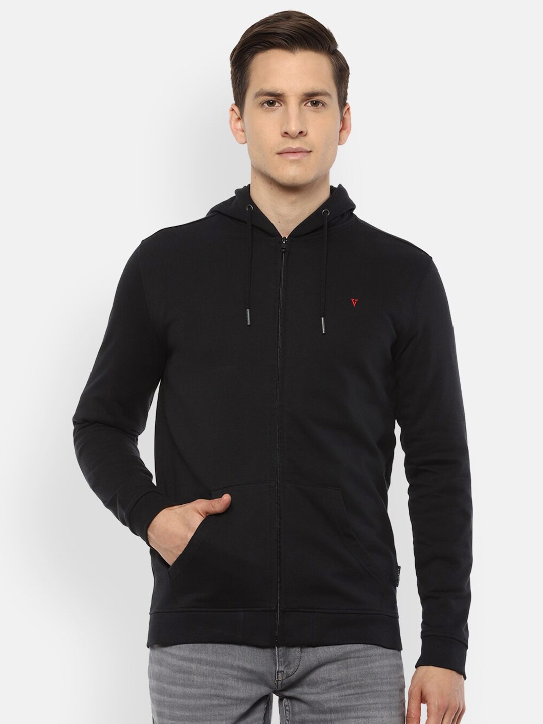 

Van Heusen Sport Men Black Hooded Sweatshirt