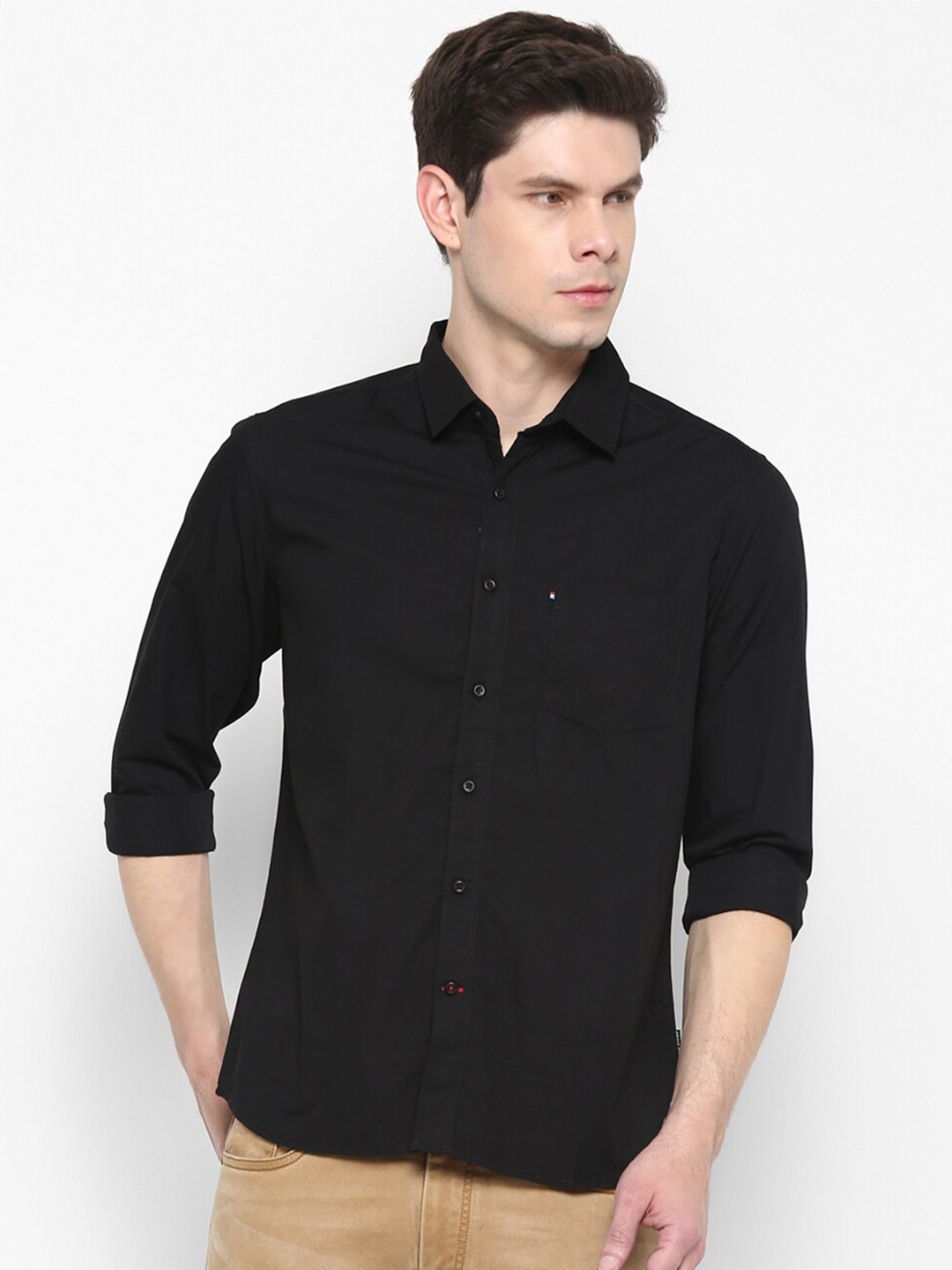 

Red Chief Men Black Casual Shirt