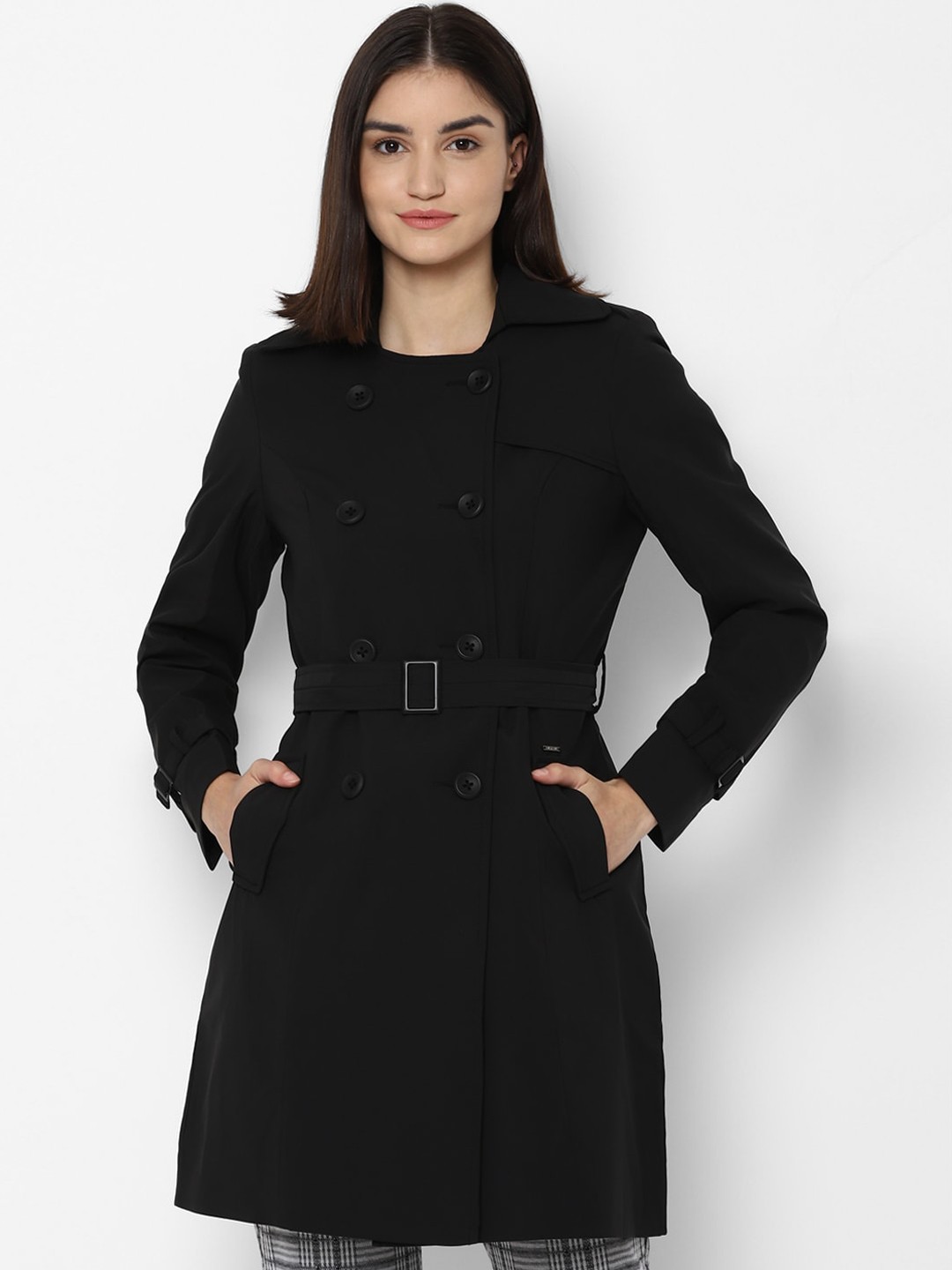 

Allen Solly Woman Women Black Longline Tailored Jacket