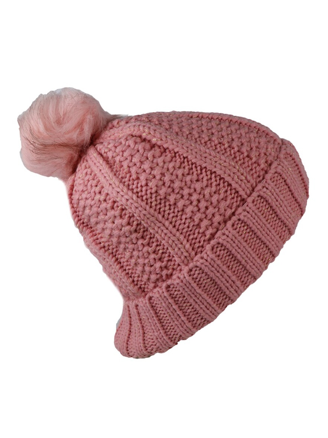 

iSWEVEN Unisex Pink Winter Woolen Beanie Cap
