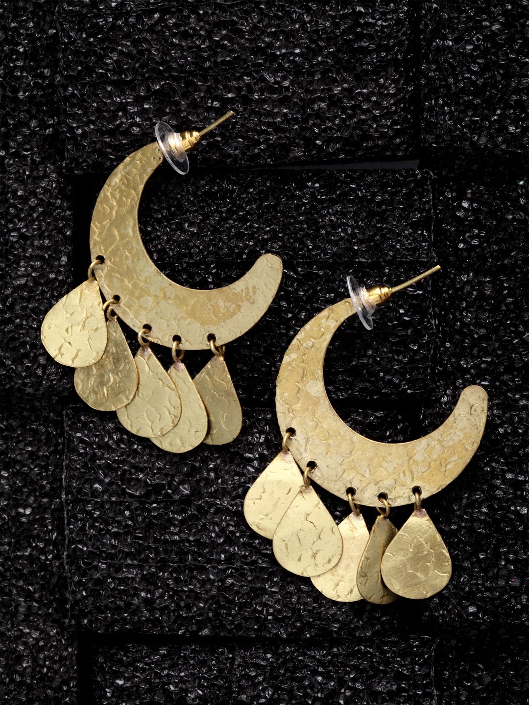 

PANASH Gold-Toned Contemporary Half Hoop Earrings