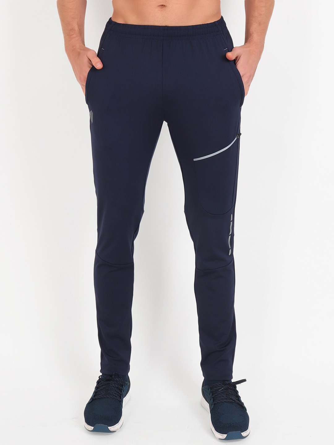 

VEGA Men Navy Blue Solid Slim Fit Track Pants