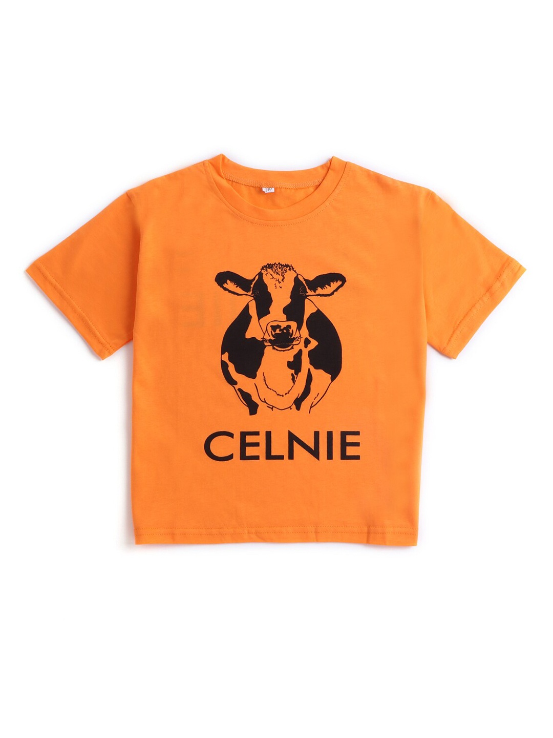

Hopscotch Boys Orange & White Printed T-shirt with Shorts
